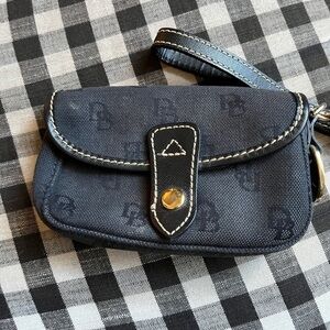 Vintage Dooney & Bourke Coin Purse in Black & Grey